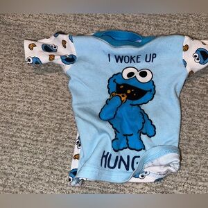 Blue Cookie Monster Baby Onesie